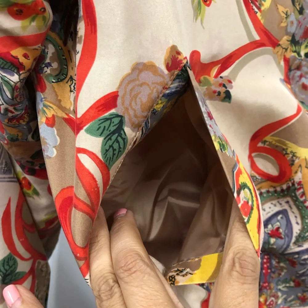 Vintage Details Sportswear Womens Silk w/pockets Zip Up Bomber Jacket S Flawed - Image 6