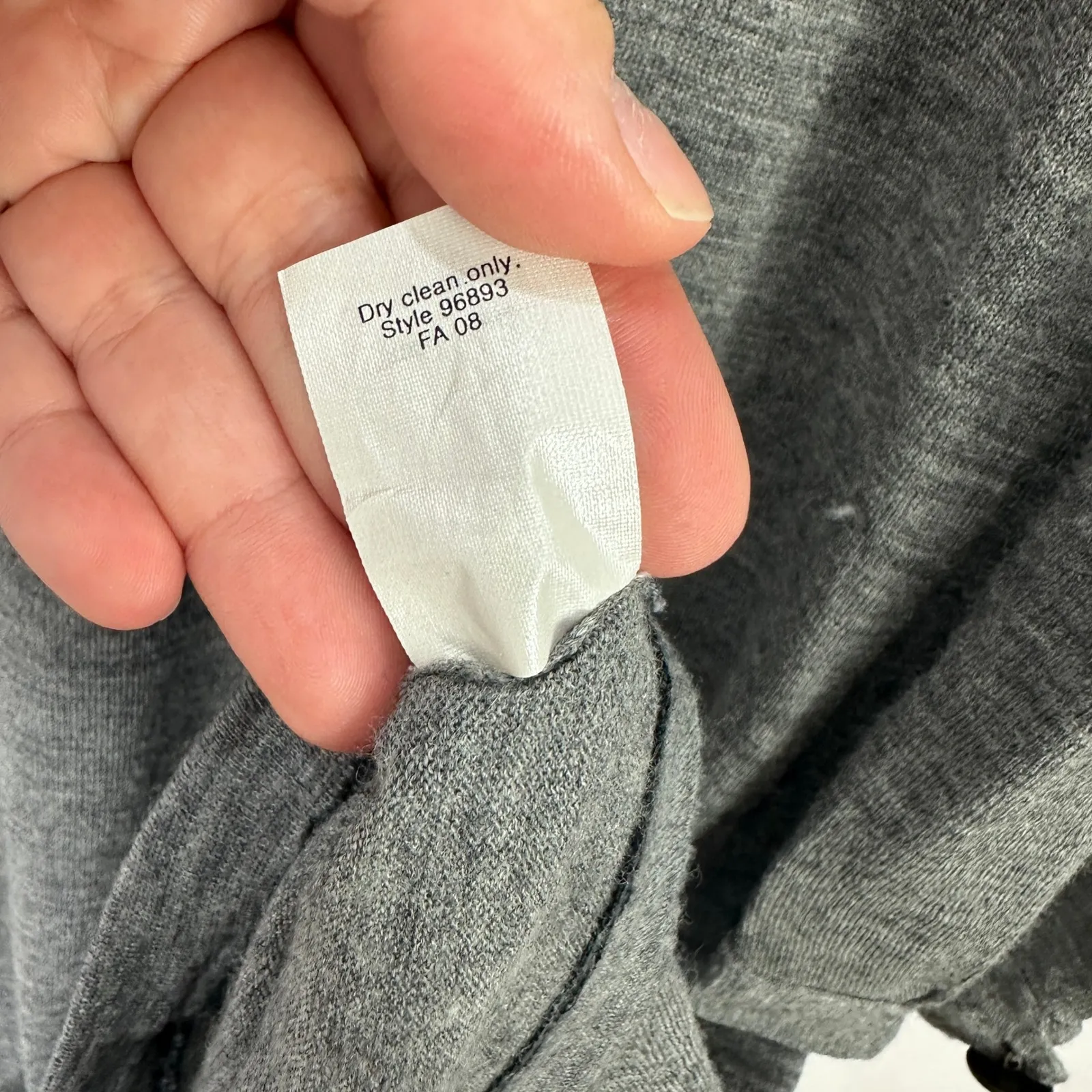 J Crew Wool Tunic XS Gray Cowl Neck Old Money Quiet Luxury Minimalist Chic - Image 4