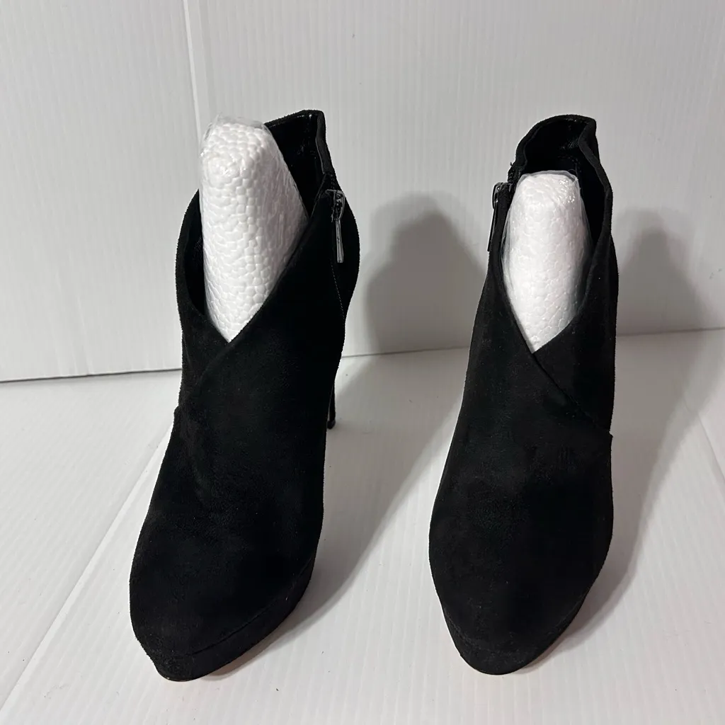 Jessica Simpson Rachie Black Suede platform bootie Heeled Boots women size 8 M - Image 3