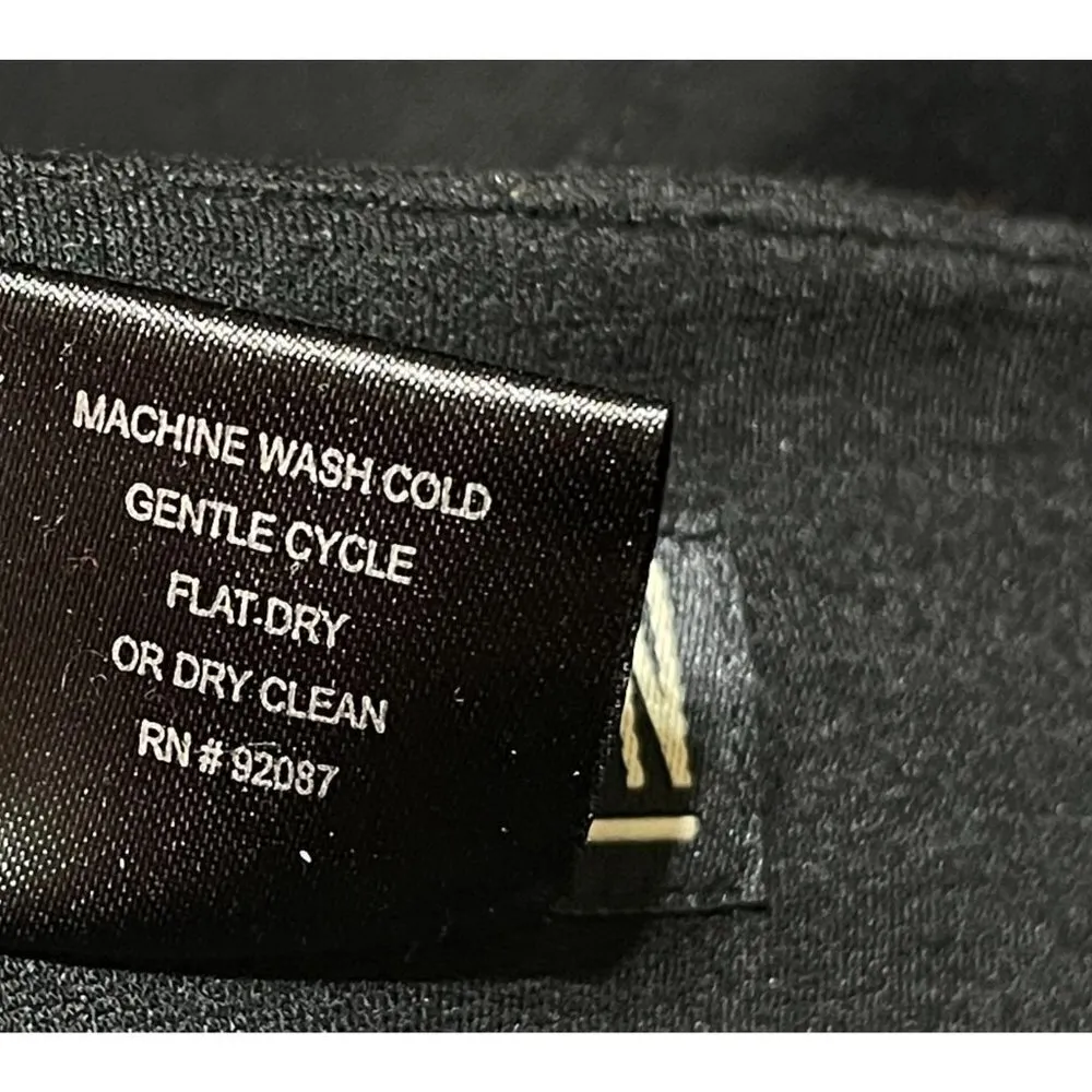 Thalian Pencil Skirt Tiered Business Wear Solid Black Capsule Wardrobe Size 4 - Image 6