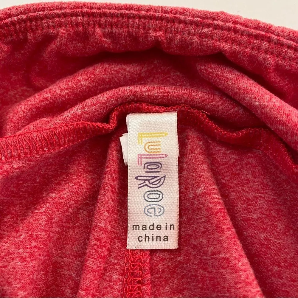 LULAROE Pinkish Red Leggings - Image 3