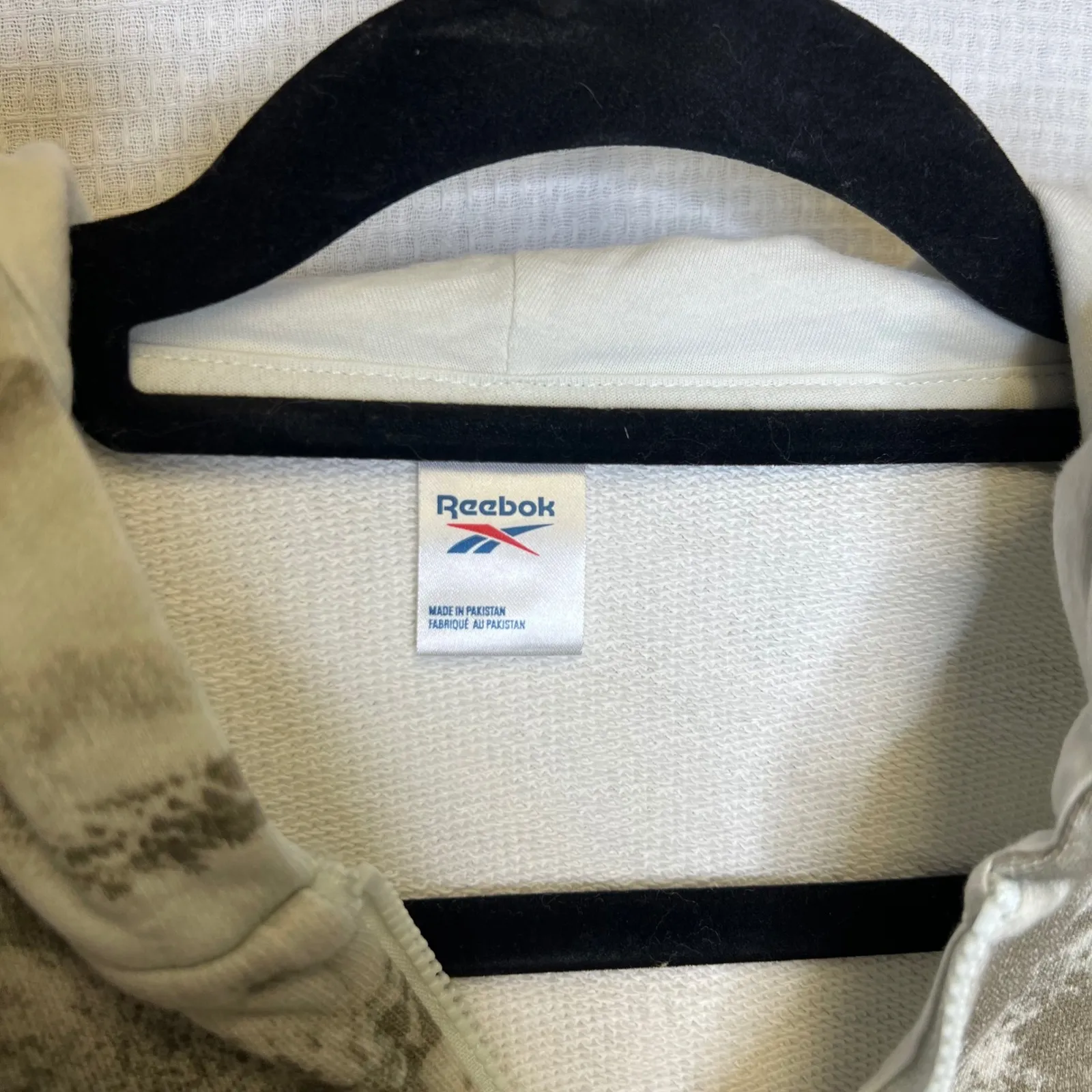 Reebok Tie Dye Cropped Zip Up Hoodie Athletic Women's Size M - Image 4