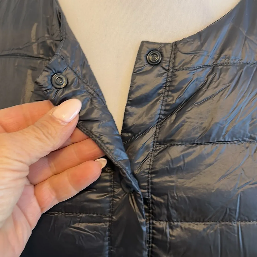 Peserico Navy Down Quilted Jacket Size undefined - Image 6