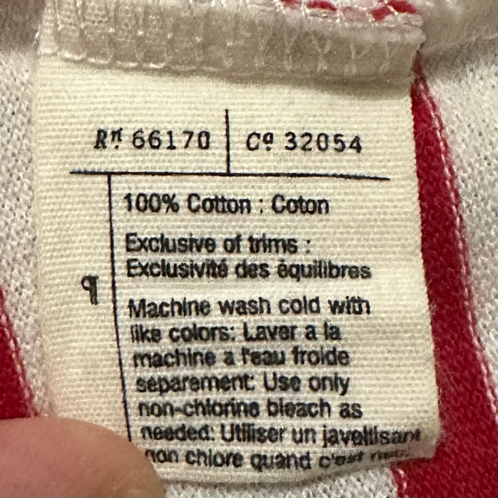 Anthropologie Pilcro and the Letterpress Red White Striped Top, Sz Large - Image 12