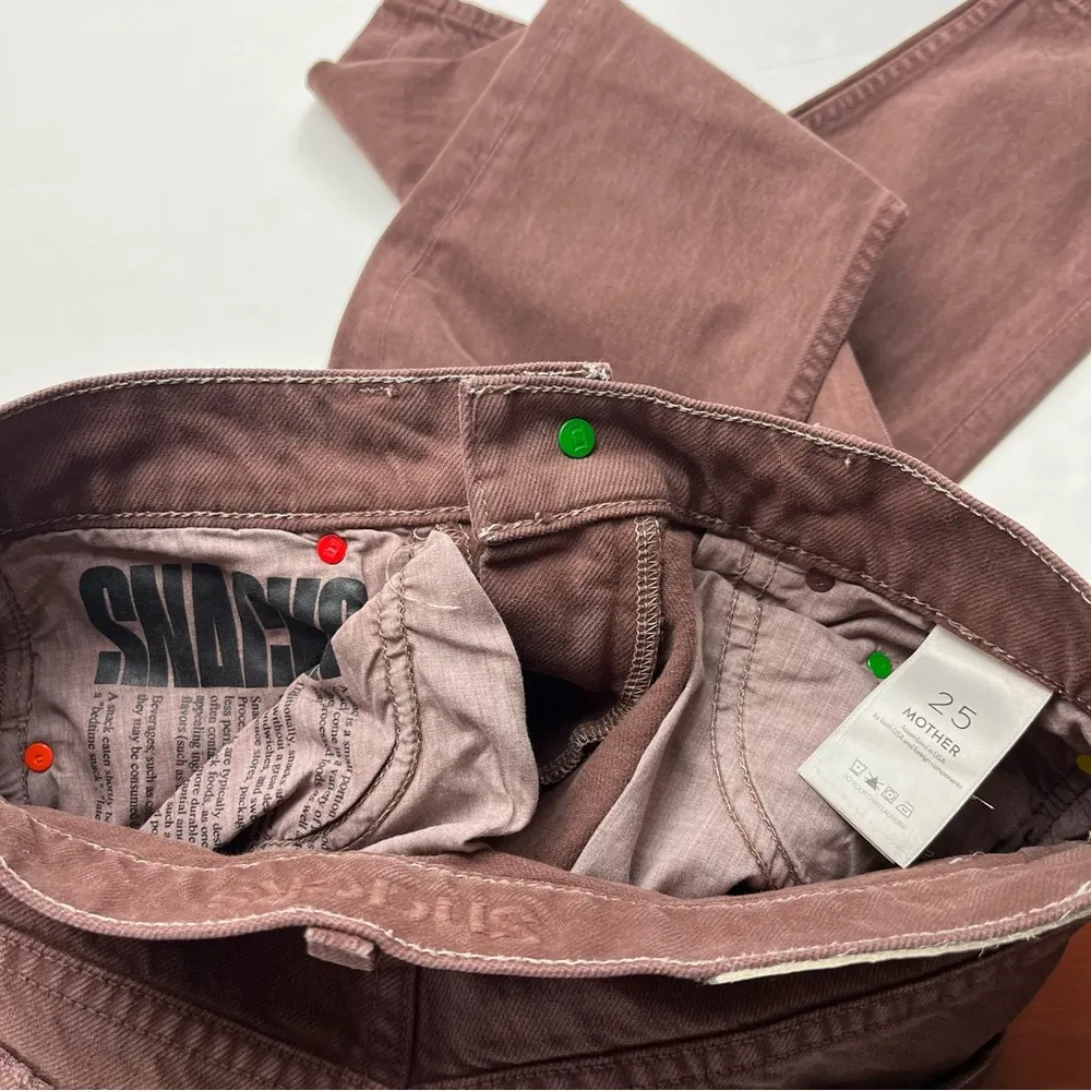 Mother Snacks High Waist Twizzy Skimp French Roast Brown Denim Jean Womens SZ 25 - Image 8