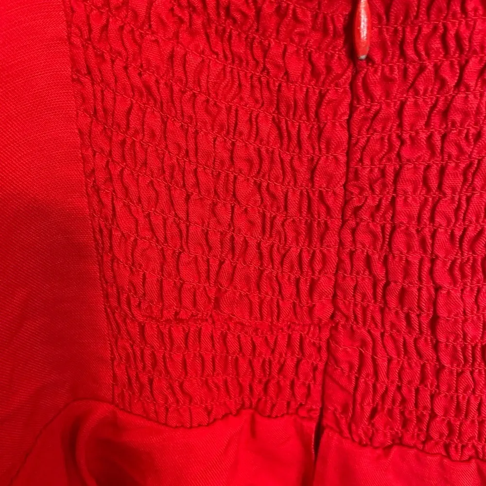 MARCHESA Notte Red Tiered Midi Dress Size 2 - Image 7