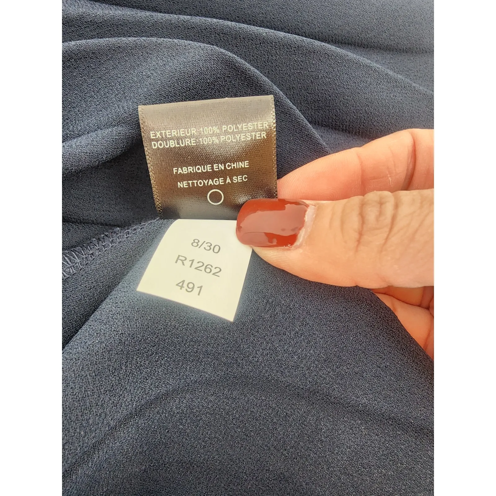 Sam Edelman Navy Blue Pleated One Shoulder Dress Women's Size 6 - Image 8