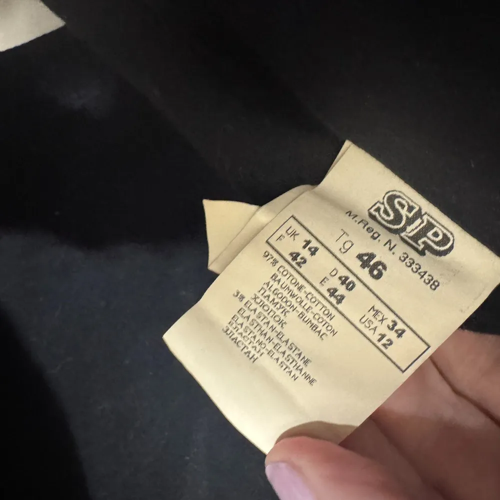 MOTIVI Made in Italy Black Military Jacket cropped snap front womens sz 12 - Image 6