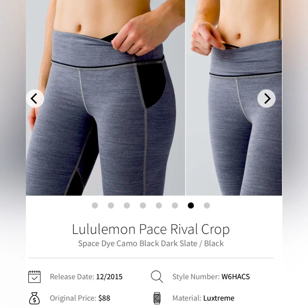 Lululemon Pace Rival Crop - Image 3