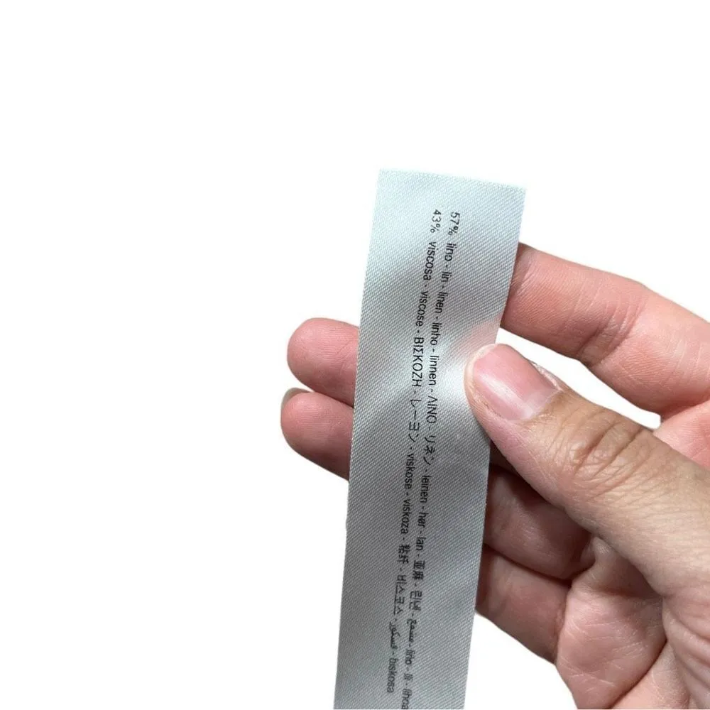 Zara Linen Blend Polka Dot Crop Top Size Small - Image 8