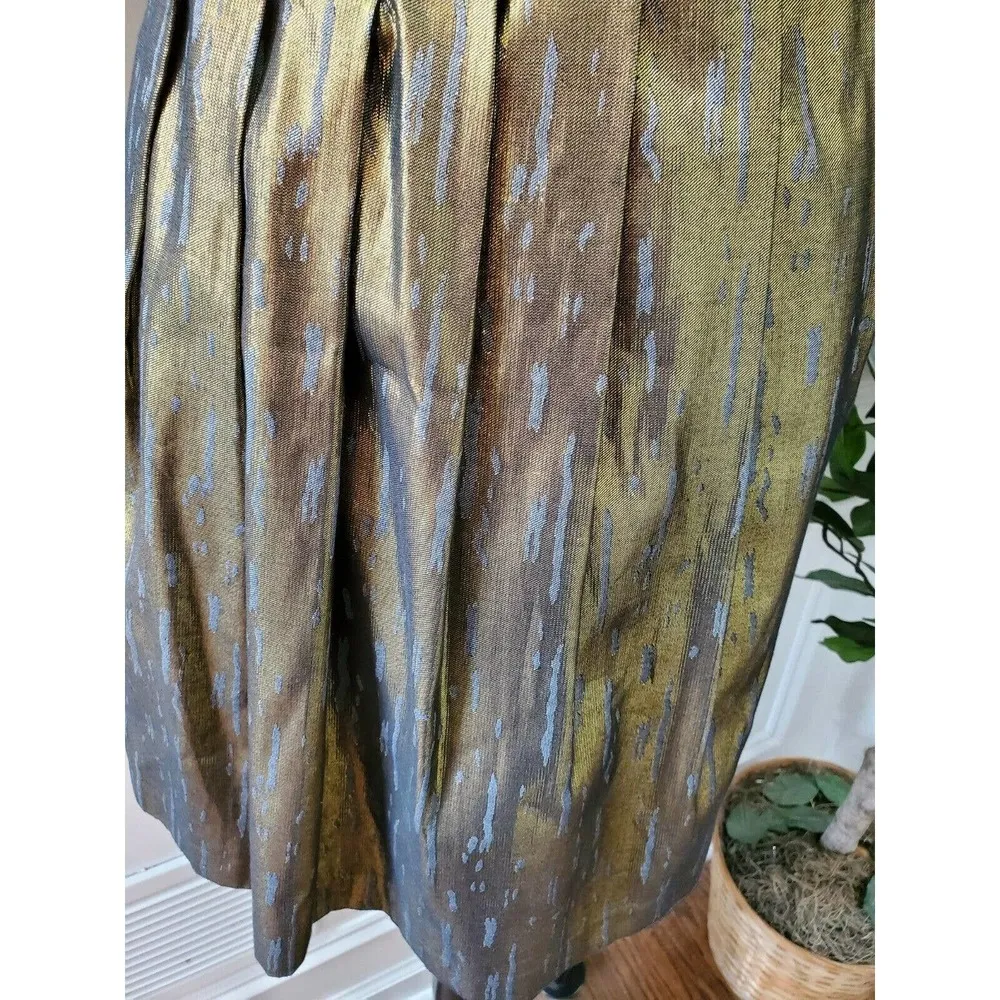 BCBGenerations Women's Golden PolyCotton Sleeveless Short Length Dress Size 10 - Image 4