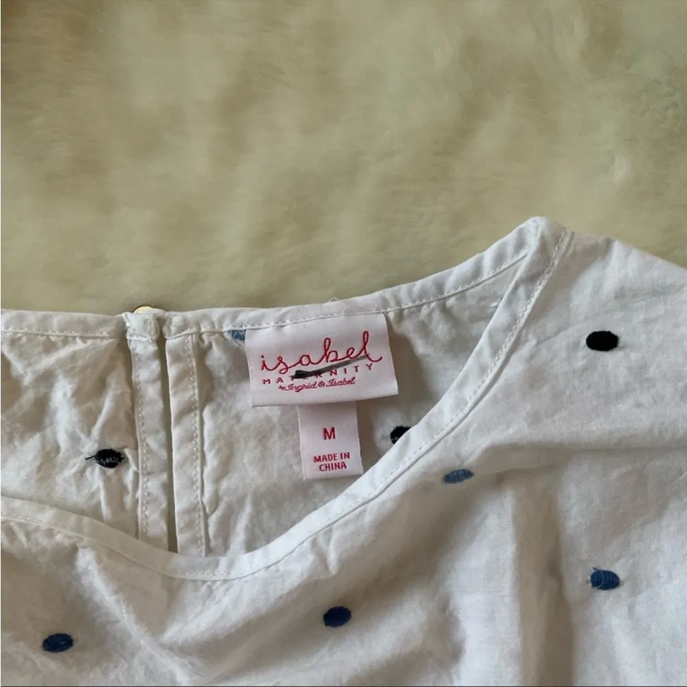 Isabel Maternity  Polka Dot Bell Sleeve Top - Image 8