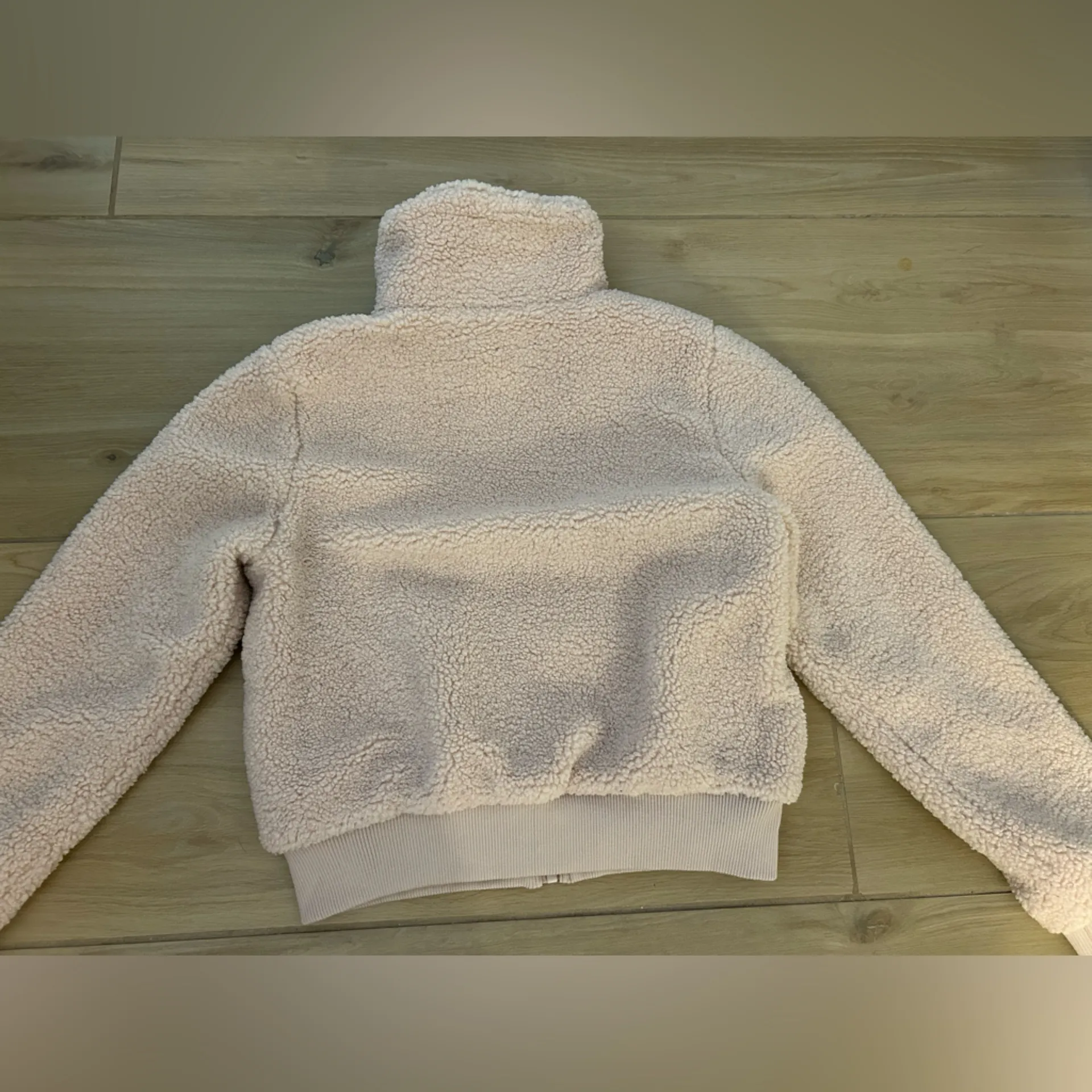 NEW Haribo Pink Juniors Fleece Teddy Crop Zip Up Lined Jacket M $74 Size M - Image 2