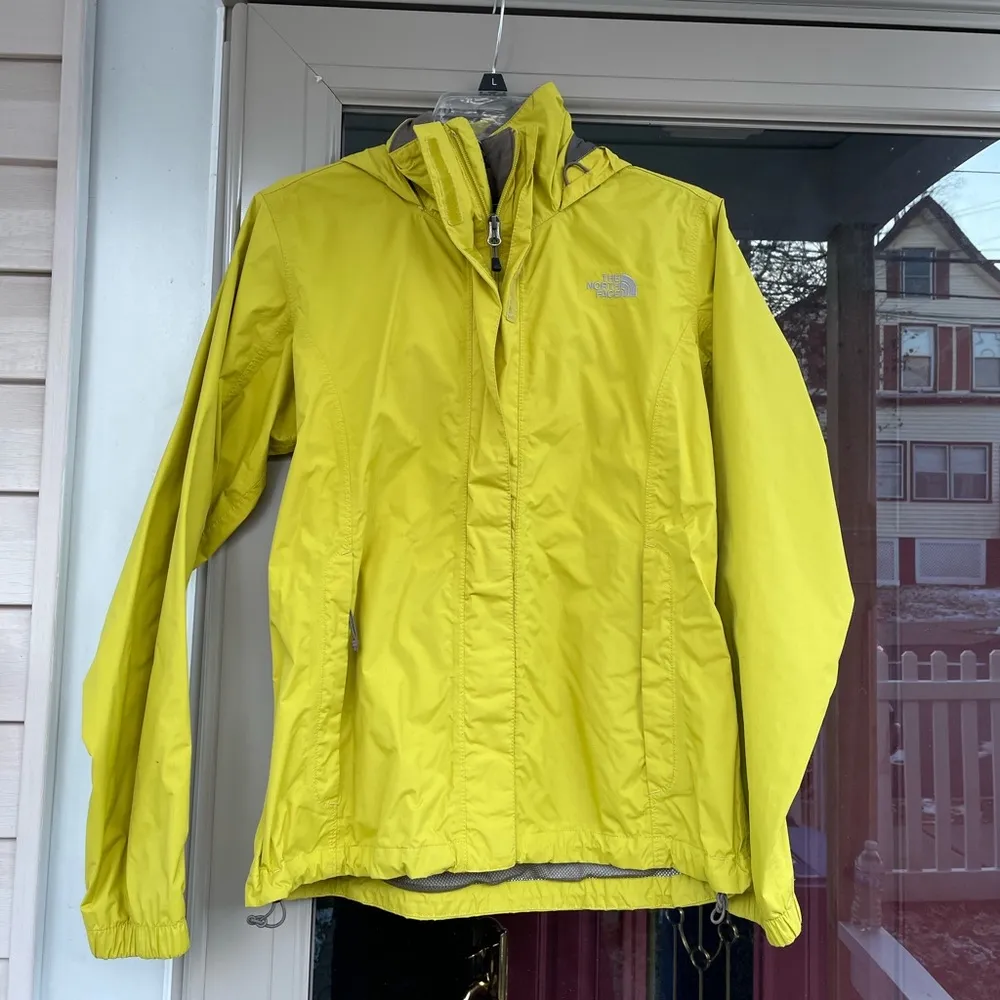 The North Face  lime green rain jacket - Image 5