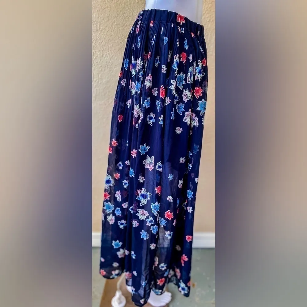 Philosophy by Anthropologie | Floral Flowers Flowy Maxi Long Skirt | Size Small - Image 4