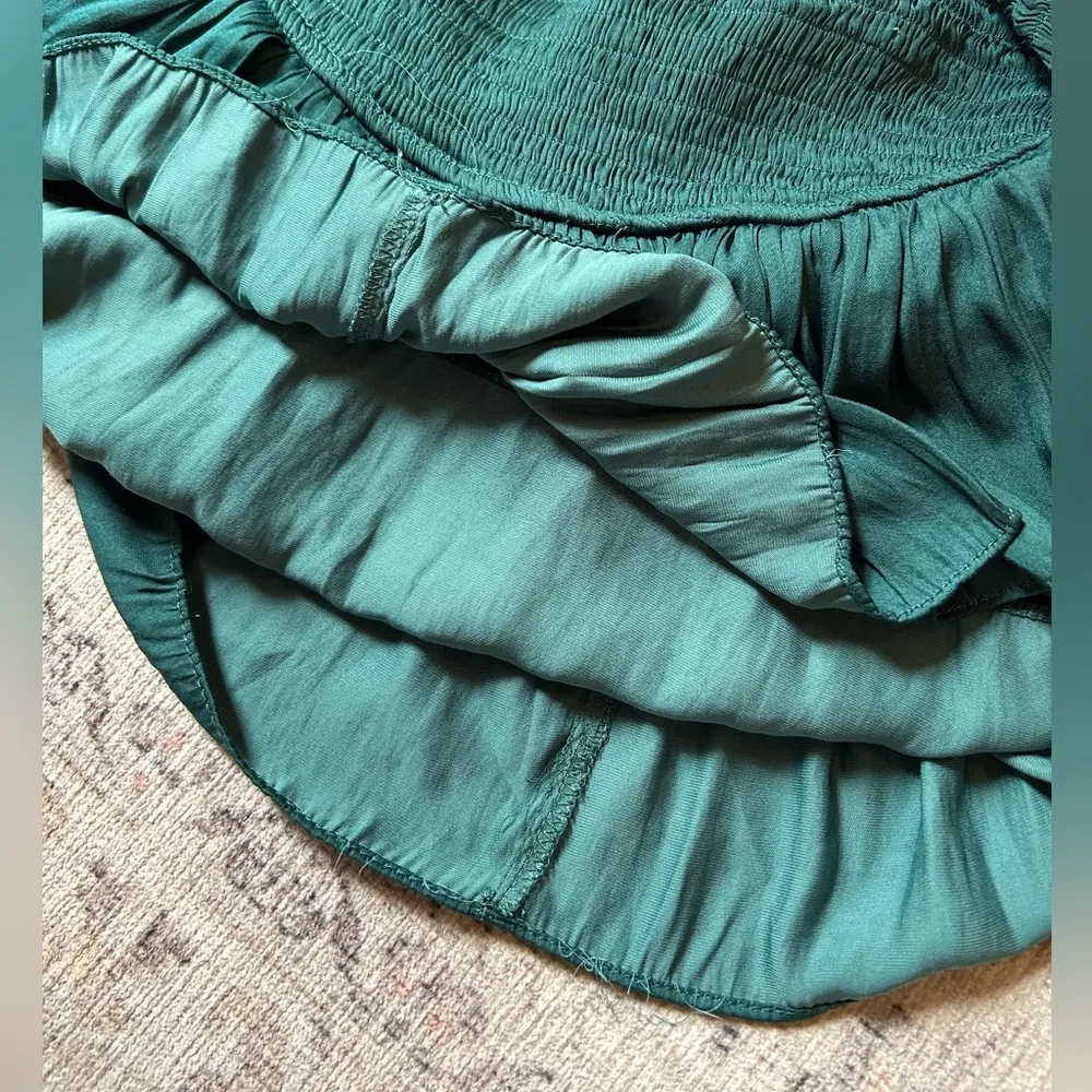 Boutique Green Ruffle Skirt - Image 2