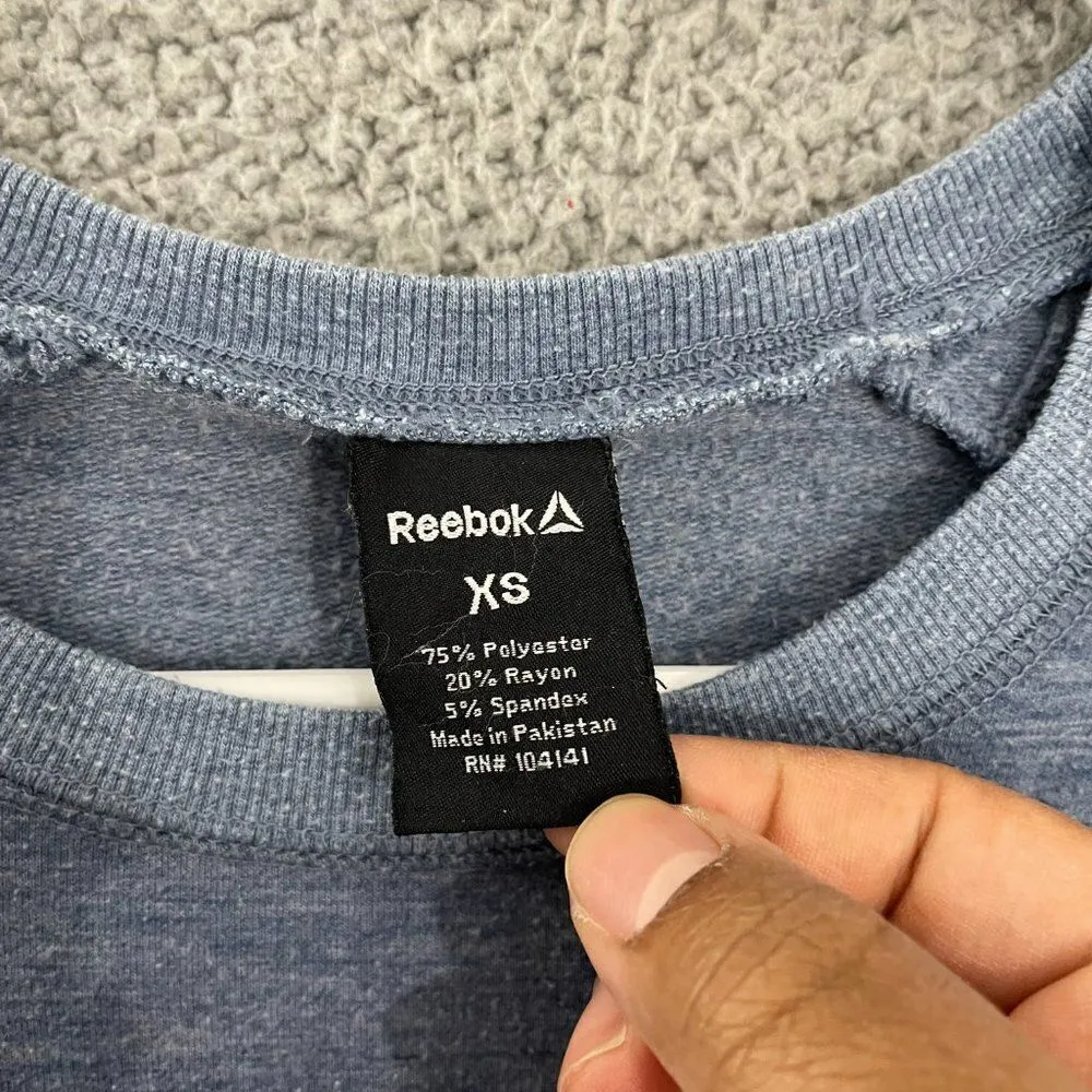 Reebok‎ Sweater Women XS Blue Activewear Long Sleeve  Crewneck - Image 4