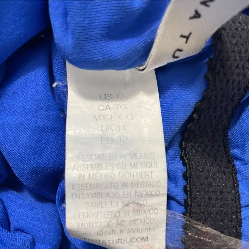 Trina Turk Size 10  Bathing Suit Swimwear One Piece Off The Shoulder Ruffle - Image 5