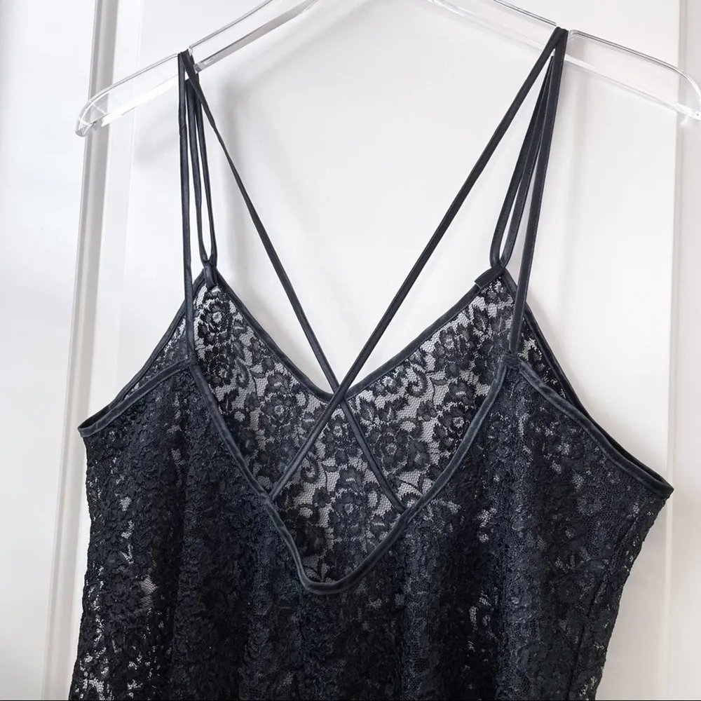 Private Luxuries Black Lace Slip Lingerie Strappy L Size L - Image 51