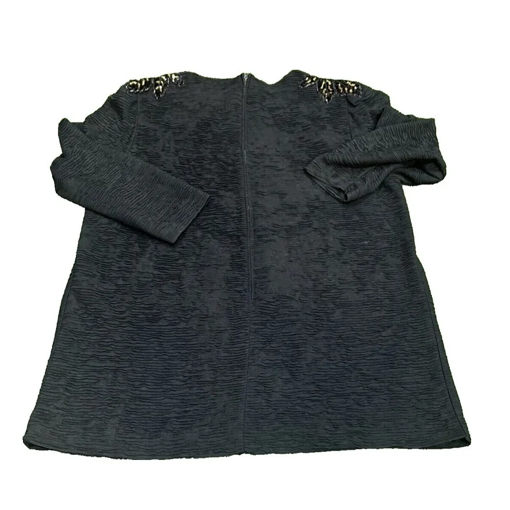 Leslie‎ Fay Vintage 1990s Womens Autumn Fall Leaves Sequin  Top  Xl - Image 9