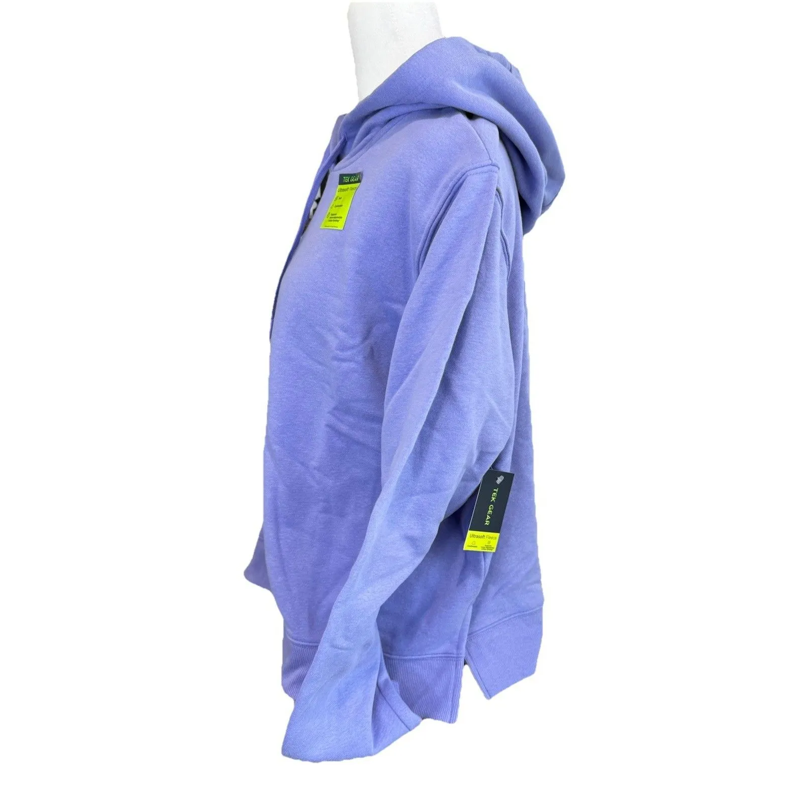 Women's Tek Gear Hoodie Lavender Size XL Ultrasoft Fleece Active Sweater NWT - Image 4
