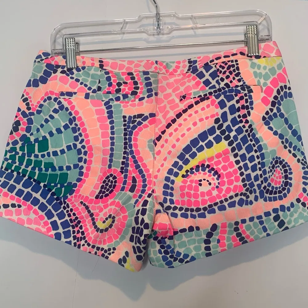 Lilly Pulitzer Adie Short Multi Tile Wave Nautical Sea Print - Image 4