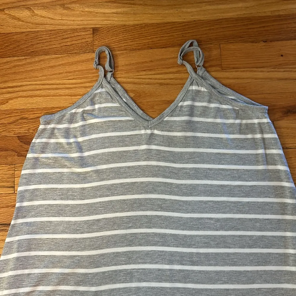 Striped Cami Tank Maxi Dress Sz L - Image 5