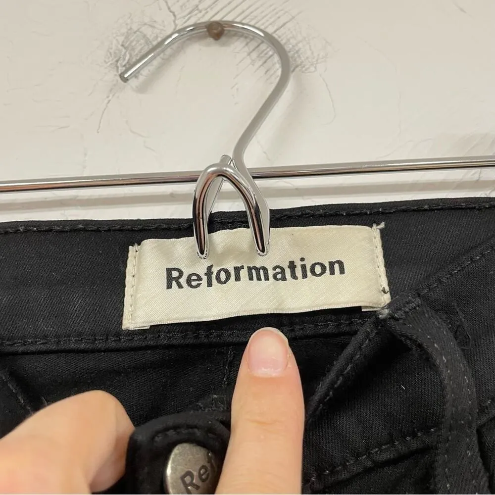 Reformation Black Womens High Rose Stretch Jeggings Leggings 24 Skinny Jeans - Image 7