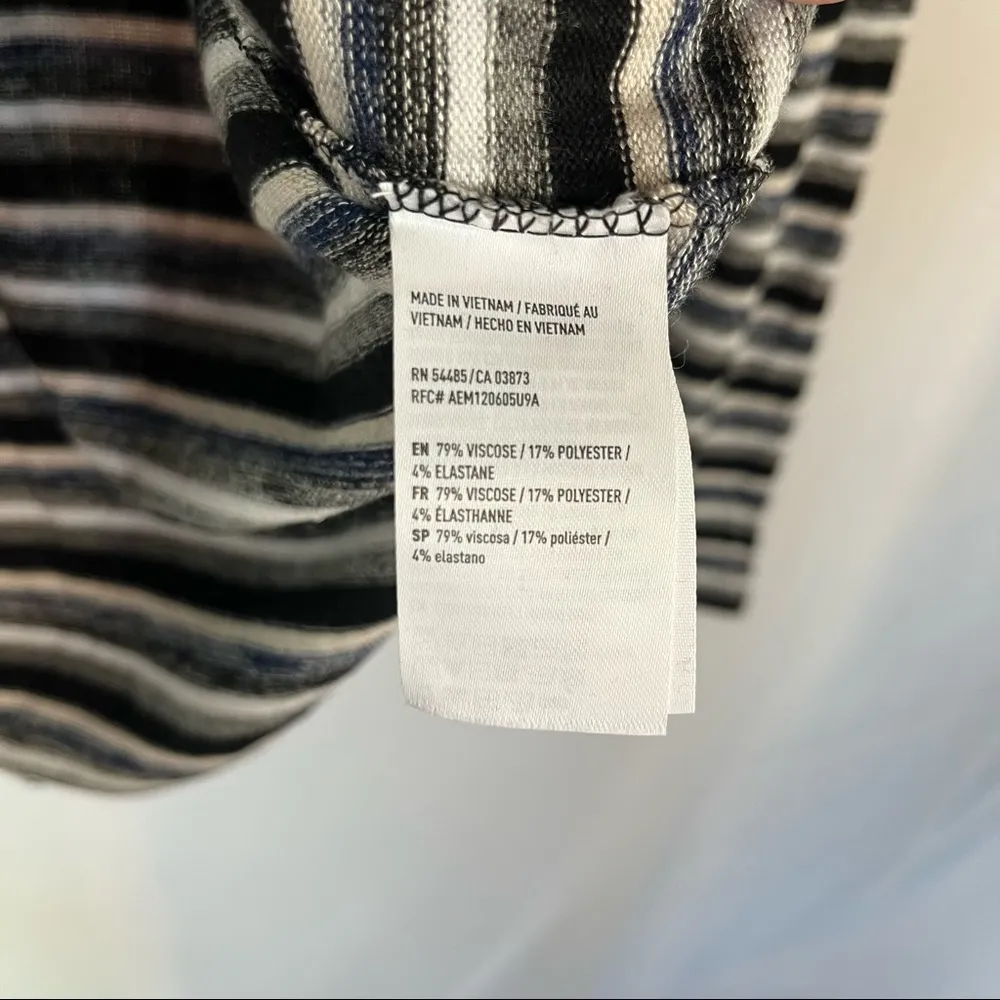 American Eagle AEO Soft & Sexy Plush Blue & Black Stripe Long Sleeve T-Shirt S - Image 51