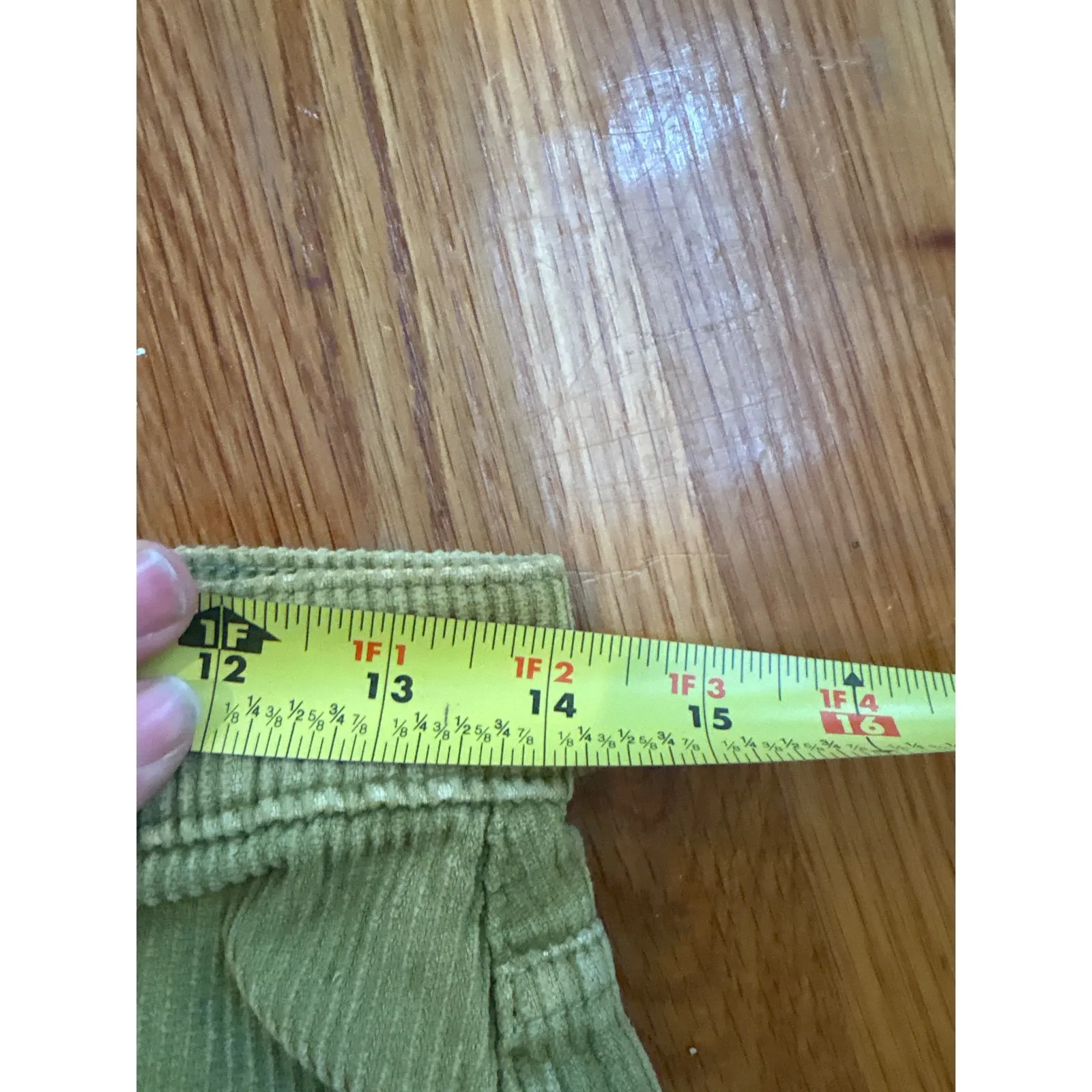 BDG High Wide Corduroy Pants Olive Green Size 27 Cropped Wide Leg - Image 6