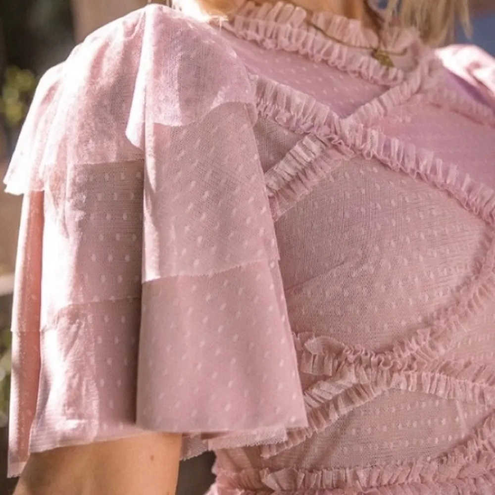 Ivy City Co Blush Pink Polkadot Ruffled Layered Tulle Dress - Image 13