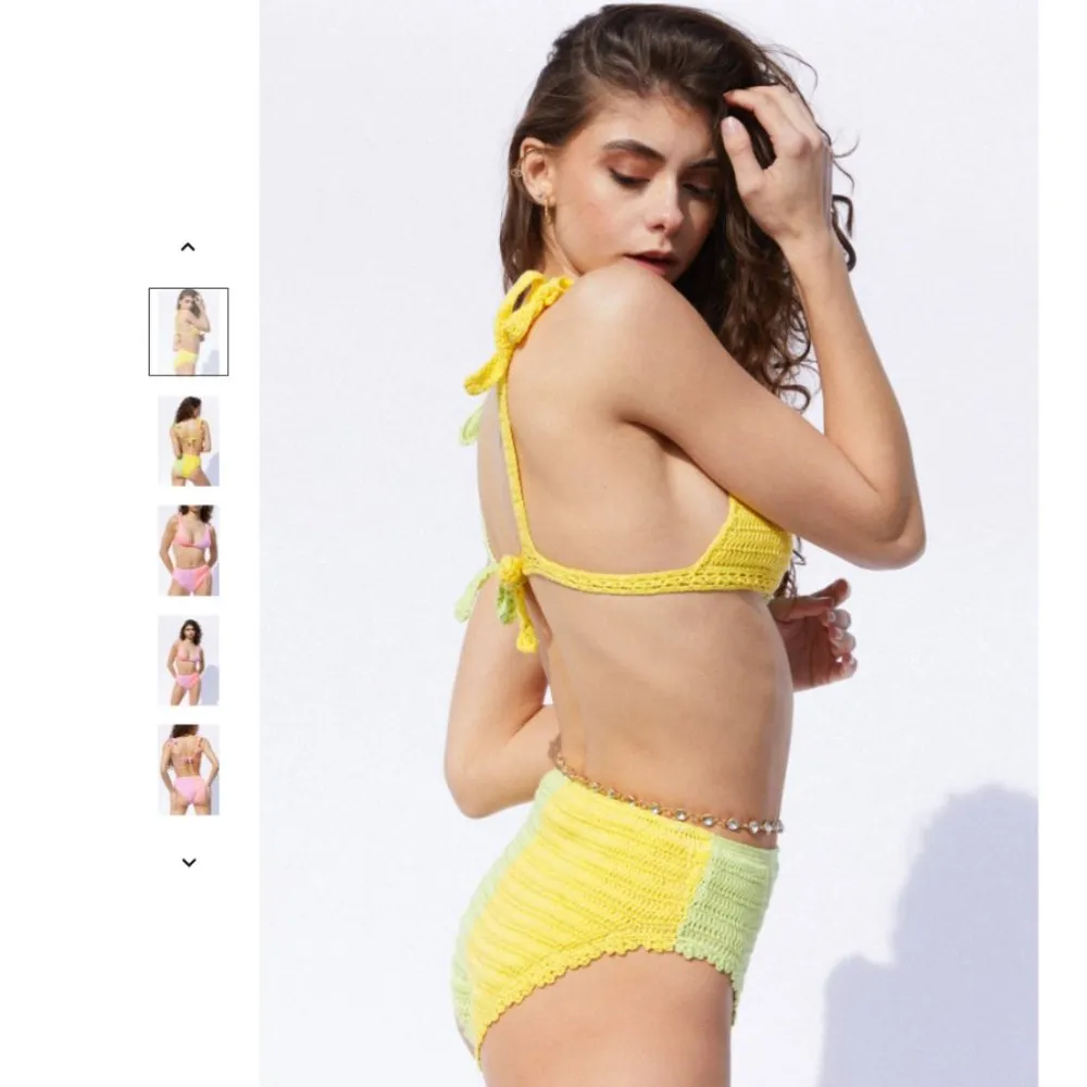 New Maiyo Iris crochet bikini in green yellow Size XS - Image 2