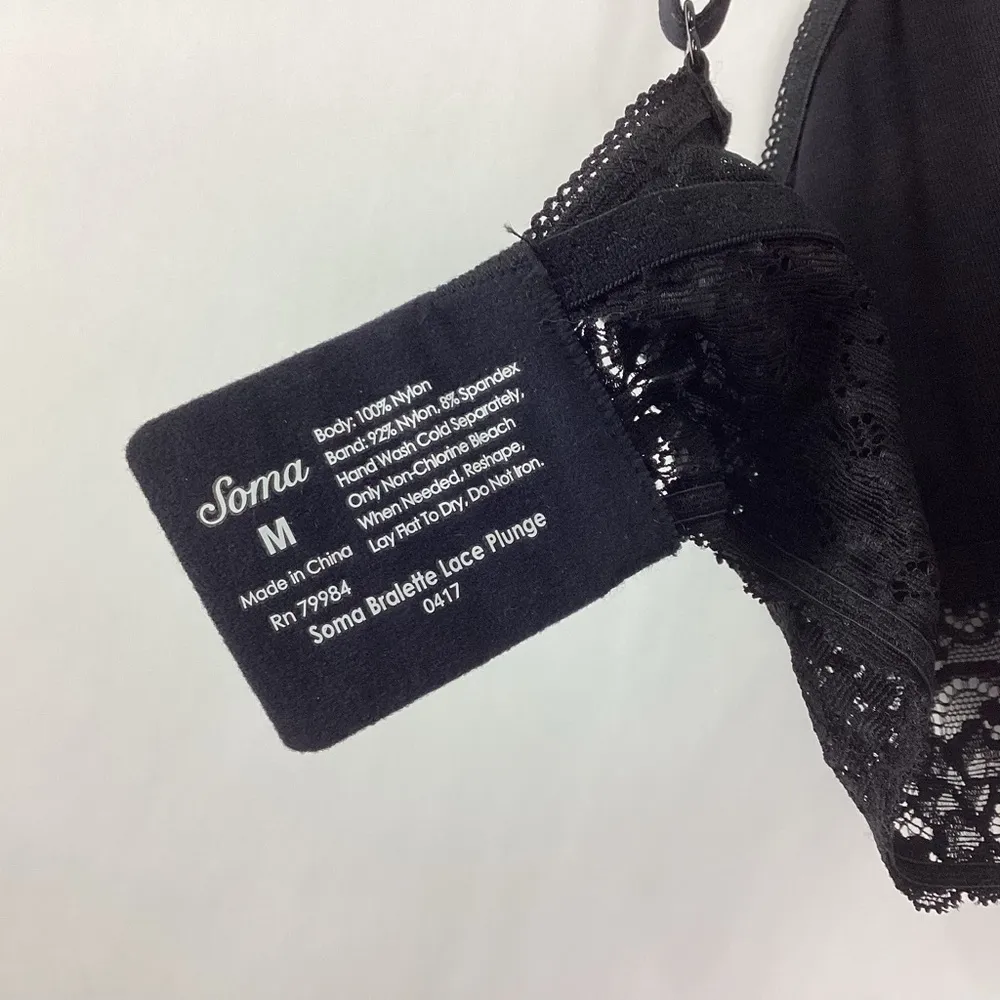 Soma Bralette Lace Plunge Size Medium - Image 6
