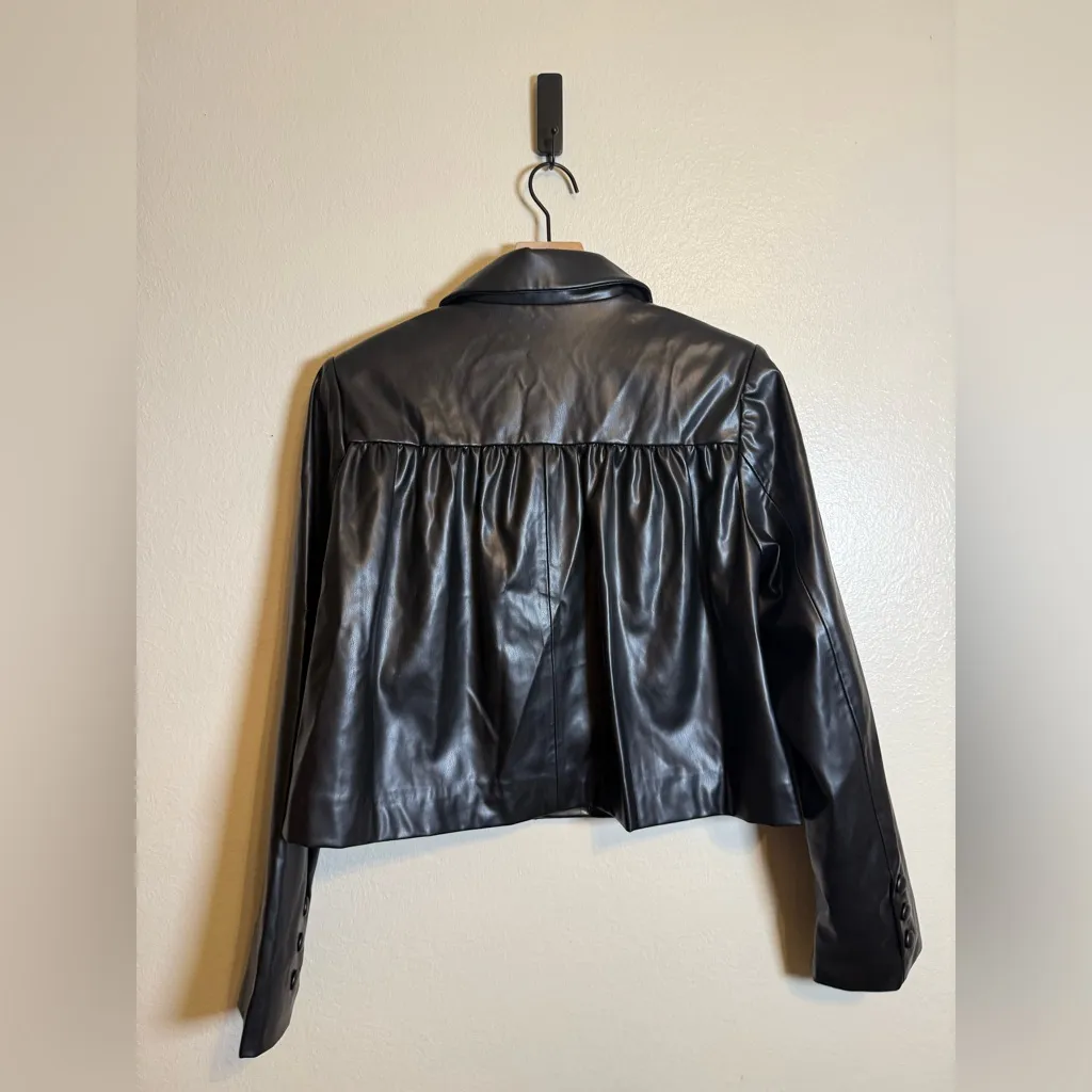 mable lita faux leather jacket Black - Image 7
