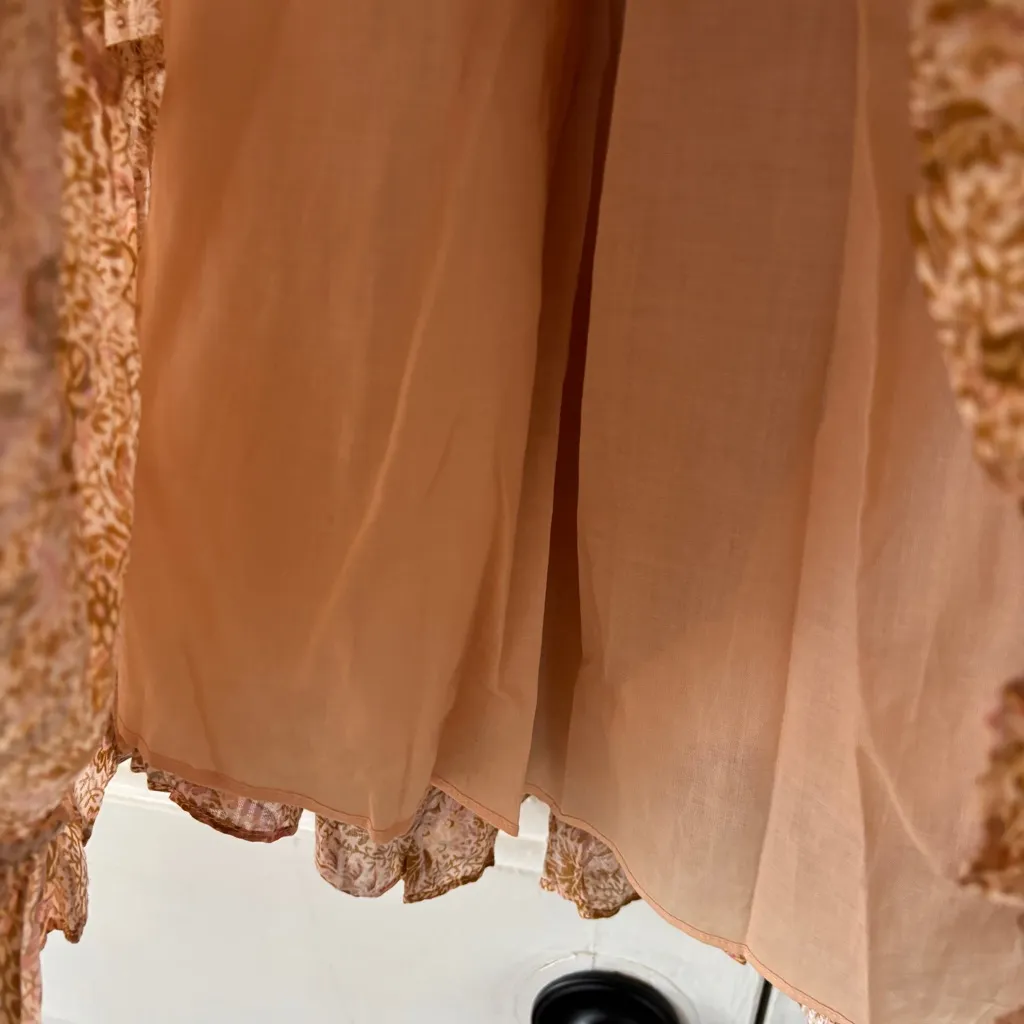 ULLA JOHNSON Verity Skirt Meadow Floral Print Ruffle Tiered Midi Skirt Size 0 XS - Image 11