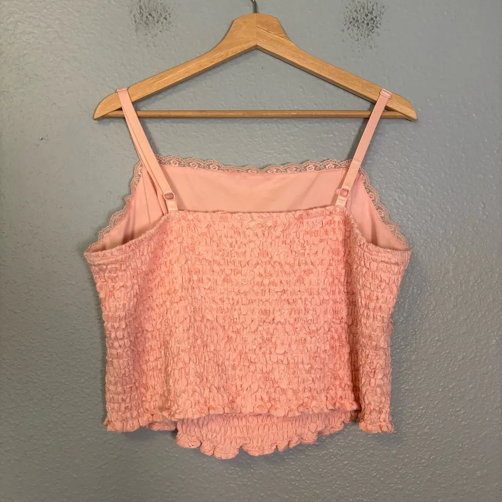 Torrid 2 Pack Lace‎ Cropped Square Neck Tank Tops Black Pink - Image 6