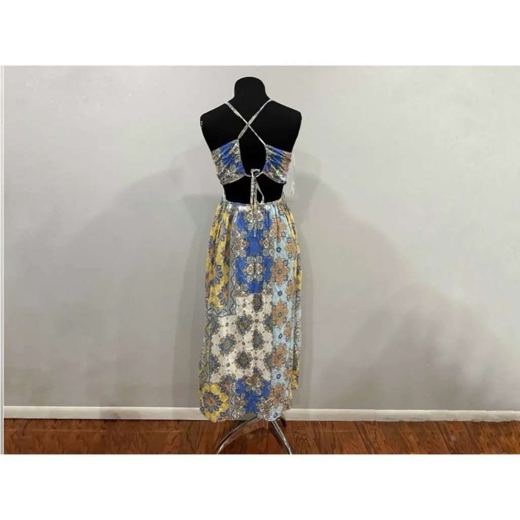 Yumi Kim Corinne Maxi Dress Aqua Paisley Medium M - Image 4