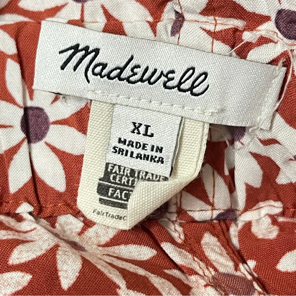 MADEWELL Paperbag Button-Front Mini Skirt in Falling Daisies, XL - Image 7