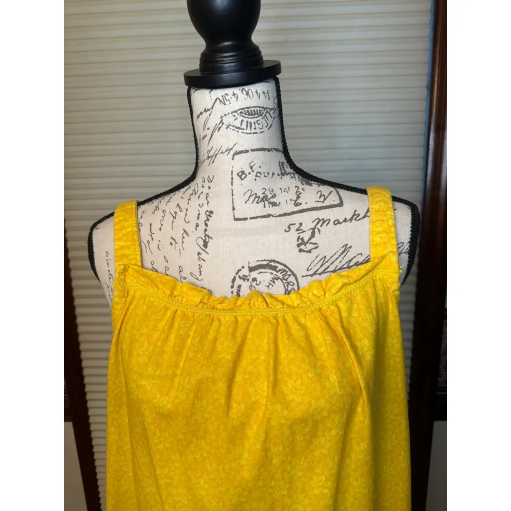 Handmade  Yellow Floral Sundress Likely a size Medium - Image 2
