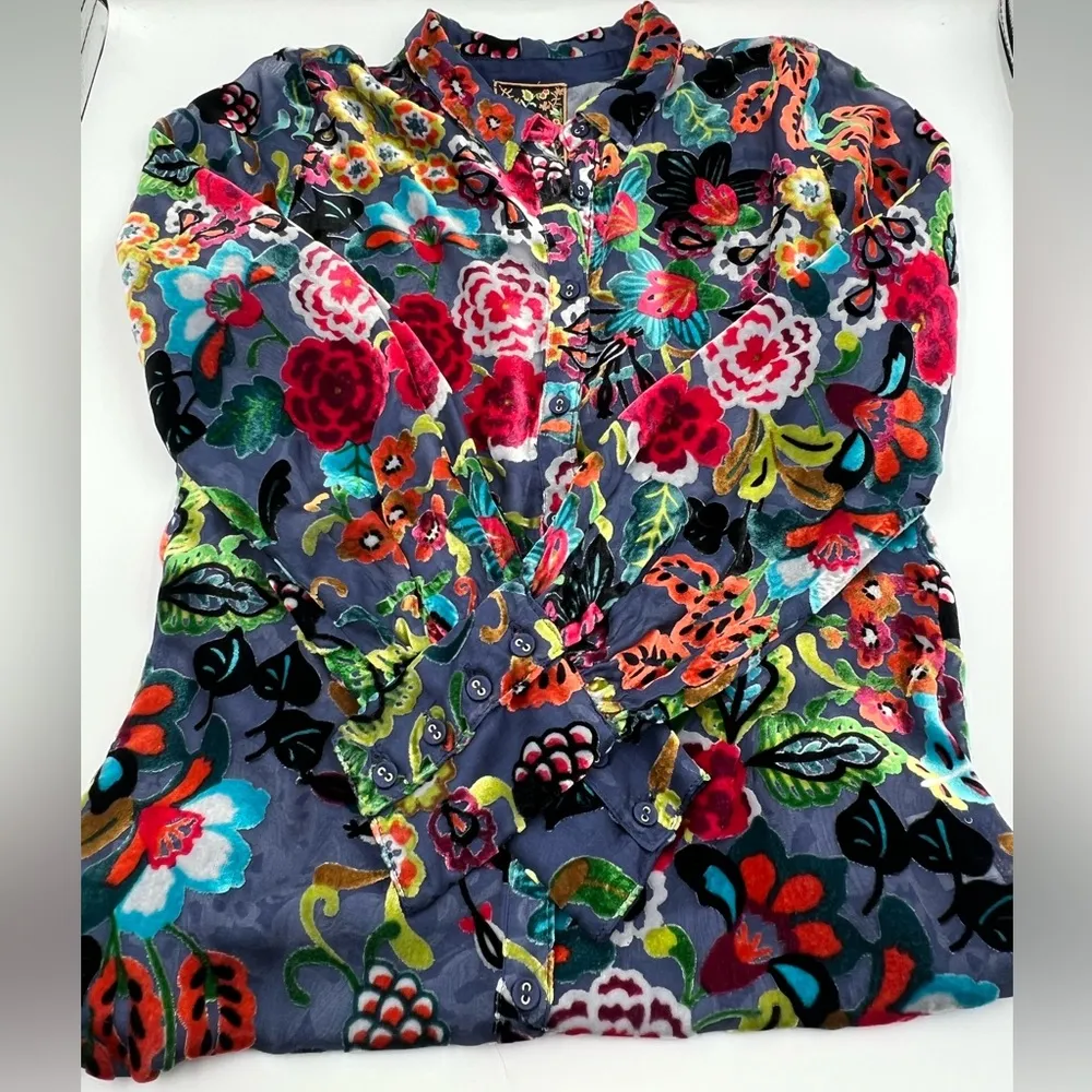 Johnny Was Minto Burnout Yrene Blouse - Image 5