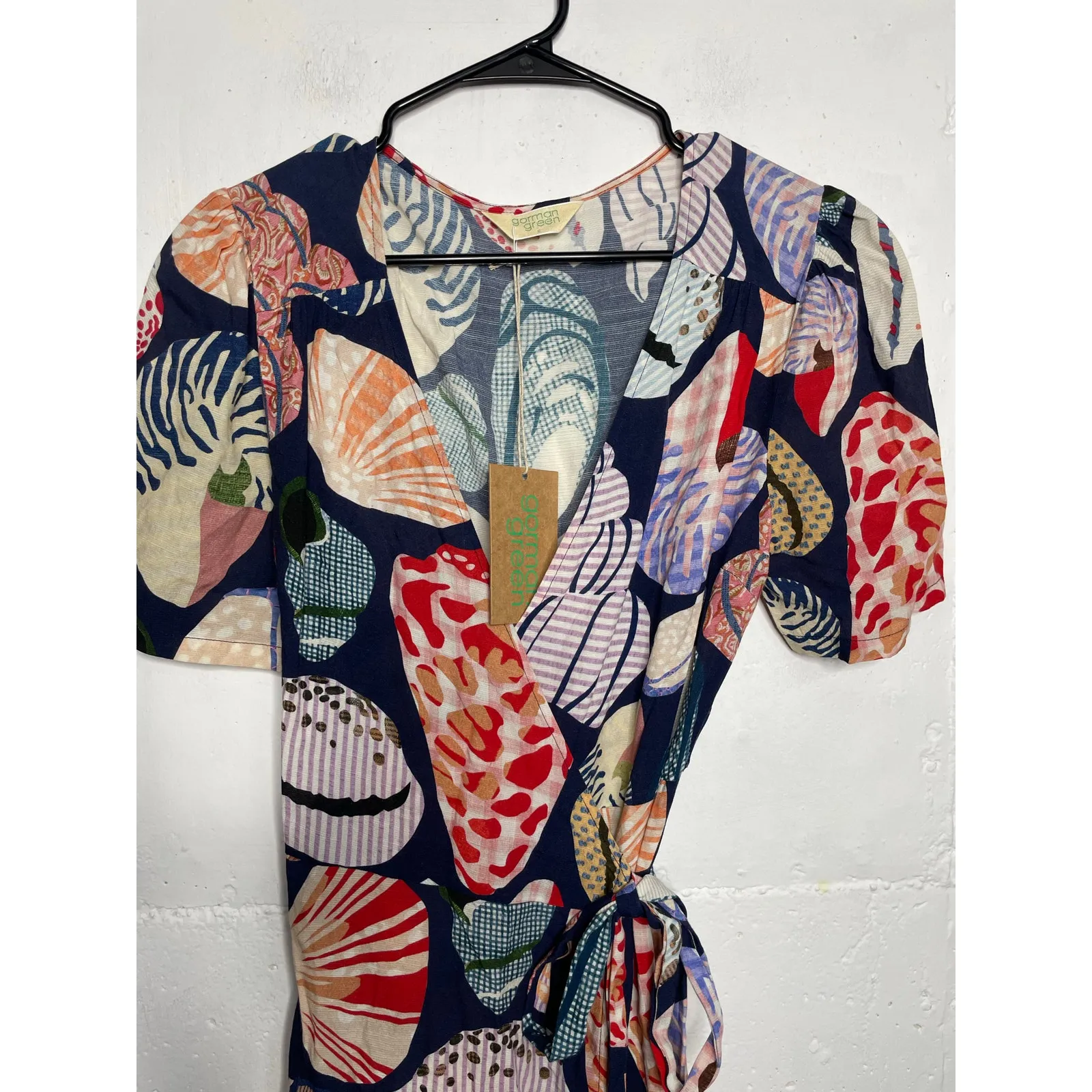 NEW Australian Label Gorman "She Sells" Wrap Dress, Size AU 8 / US 4 Blue - Image 2