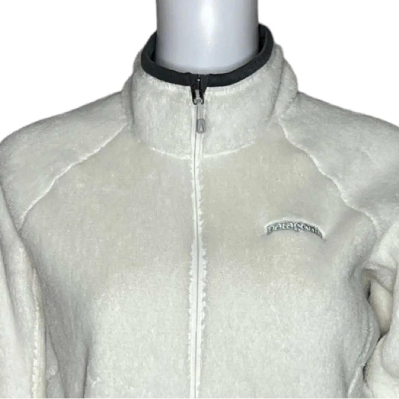 Patagonia Los Gatos High Pile Fleece Jacket‎ Womens M White Outdoor Cozy Layer - Image 4
