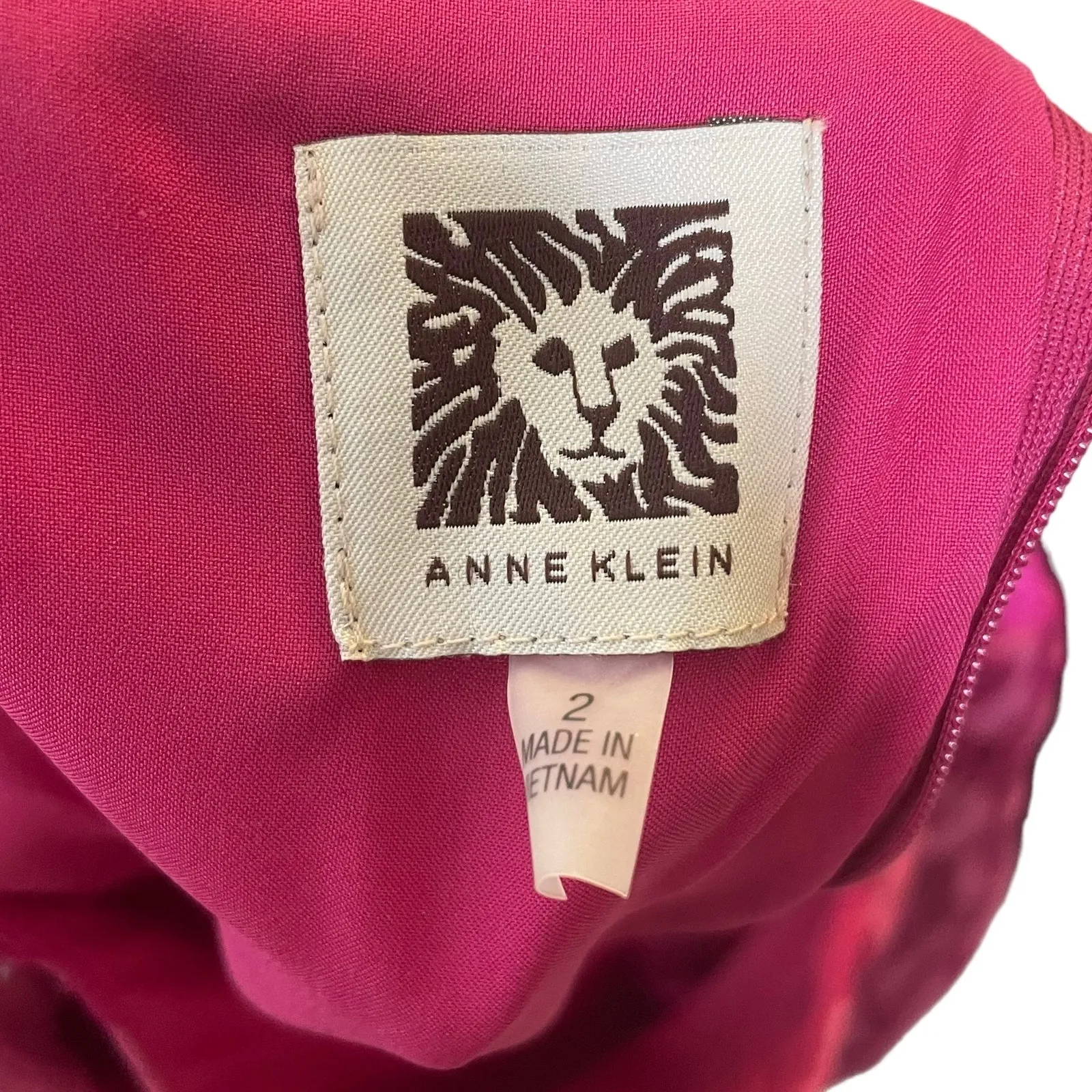 Anne Klein PinkTextured Midi A-Line Dress Short Sleeve Semi Formal Wedding 2 - Image 9