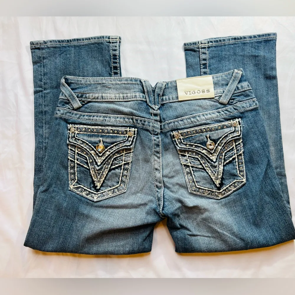 Vigoss The New York Capri Womens Mid Rise Blue Jeans Size 3/4 Length 21 #229 - Image 9