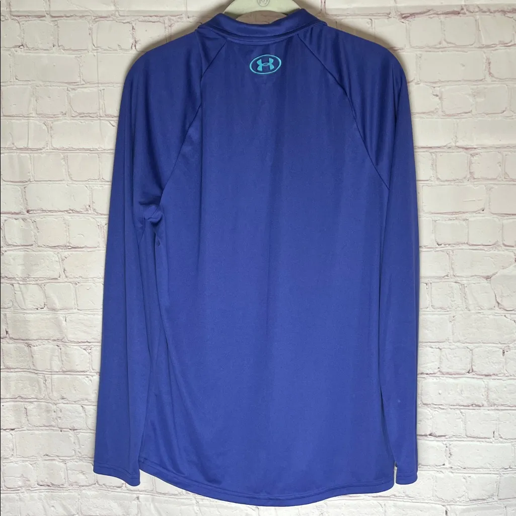 Under‎ Armour Womans Royal Blue Long Sleeve Athletic Pullover Size Medium - Image 3