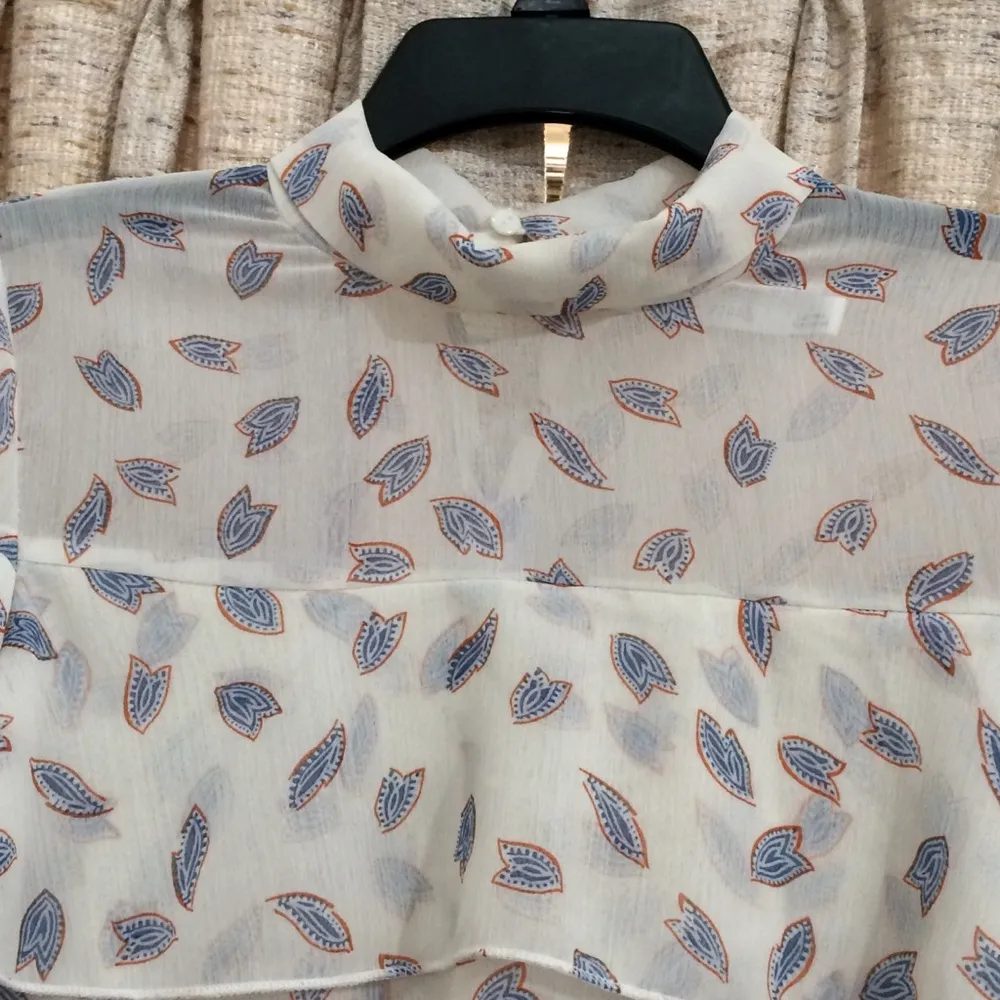 Bishop and Young  Cropped Layered Flounce Blouse - Image 2