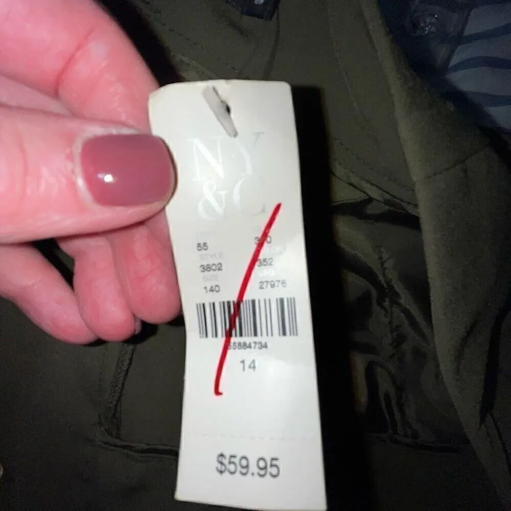 7th‎ Avenue Design army green pants NWT Green Size 14 - Image 4