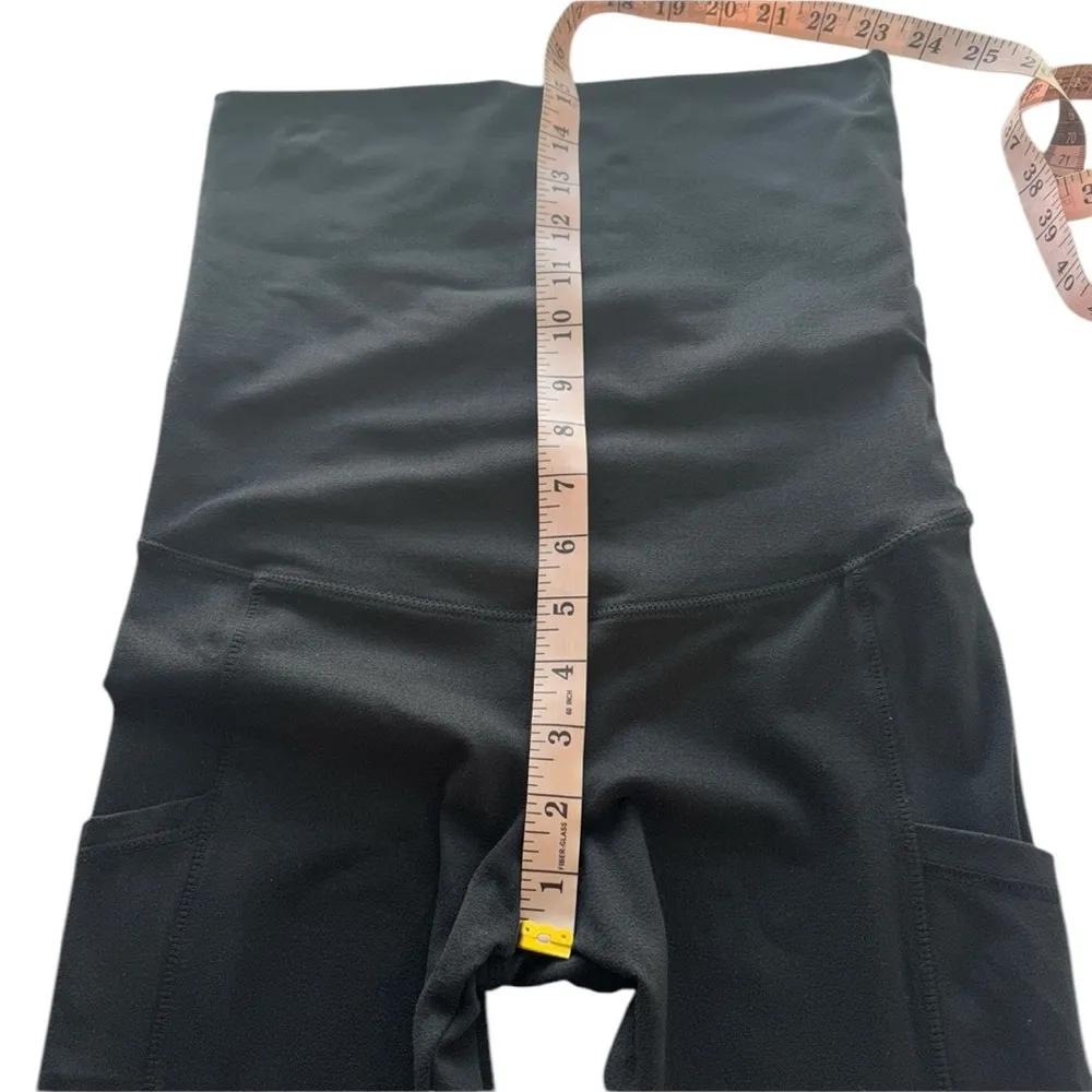 Kindred Bravely Maternity Postpartum Francesca Black Capri Legging Pockets Small Size undefined - Image 13
