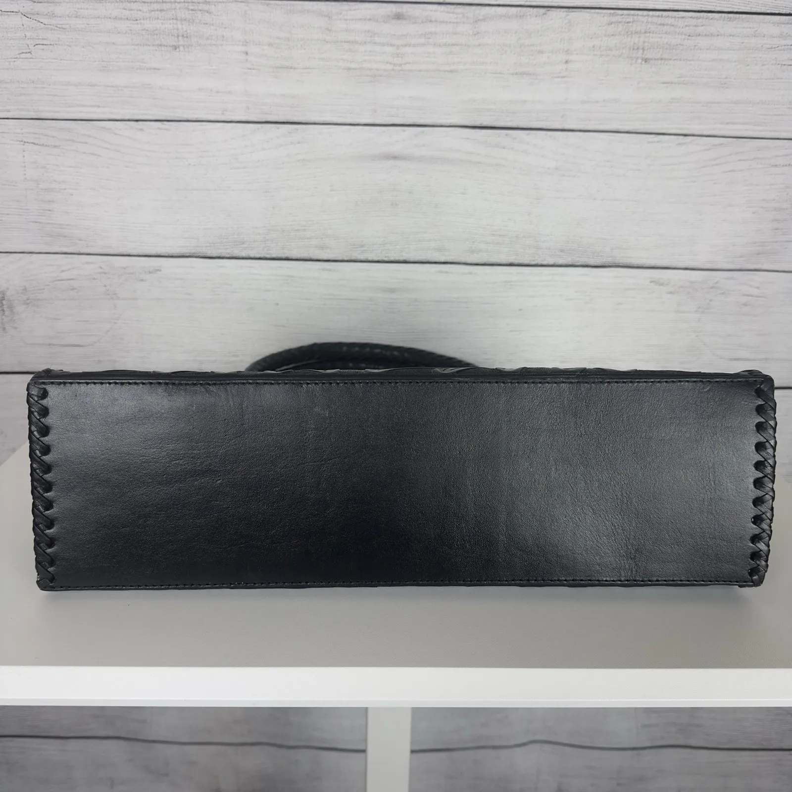 Mauzari Sayulita Black Hand Tooled Shoulder Bag 100% Genuine‎ Leather Western - Image 4