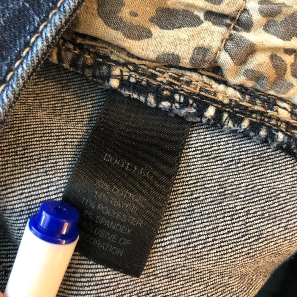 White House Black Market Womens Jeans Blanc Bootcut Dark Wash Stretch 0R - Image 4